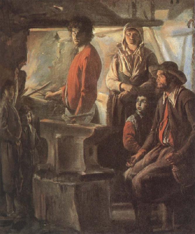 Antoine Le Nain Blacksmith at his forge